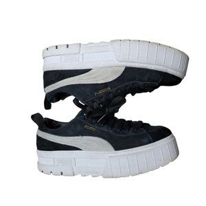 Puma Mayze Women's  Back/ White Platform Sneakers Size 9